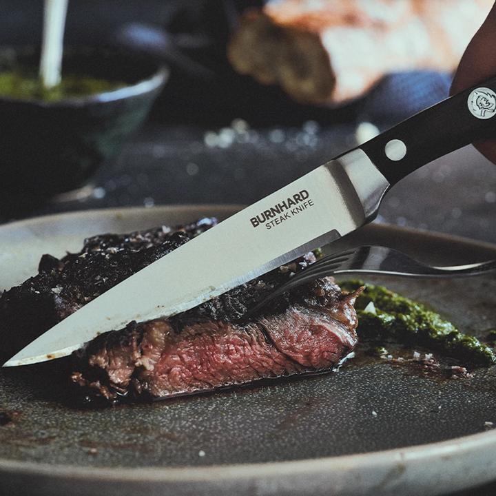 Immagine prodotto Burnhard Set di coltelli da bistecca e da cucina con manico in legno di pakka (4 Pezzo/i, Coltello)