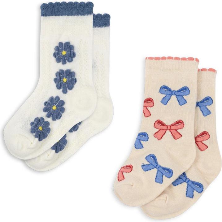 Produktbild Konges Slojd 2Pack Socken Jaquard Bow Mix (2er Pack, 19 - 21)
