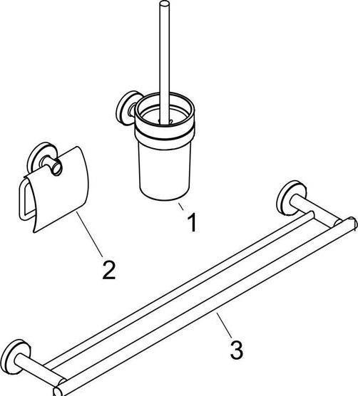 Produktbild hansgrohe HG Bad-Accessoire-Set LOGIS UNIVERSAL 3-teilig chrom