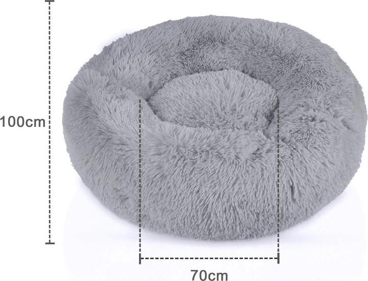Actual product image Intirilife Pet Bed in Grey Diameter 100 cm (Dog, Cat)
