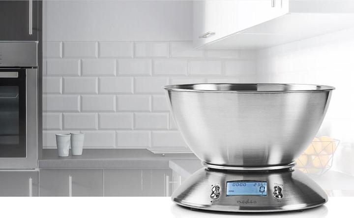 Actual product image Nedis Digital Kitchen Scale - Illuminated LCD - Temperature Sensor - Alarm Timer - Removable Sc
