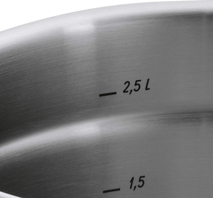 Produktbild WMF Stielkasserolle Topf 16cm Stieltopf Deckel Function4 Induktion Edelstahl (16 cm, Kochtopf, Edelstahl)