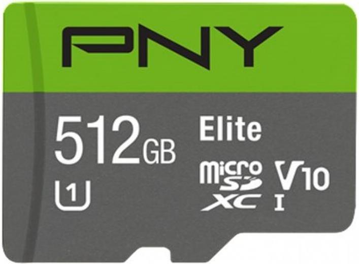 PNY Elite (512 Go, microSDXC, U1, UHS-I)