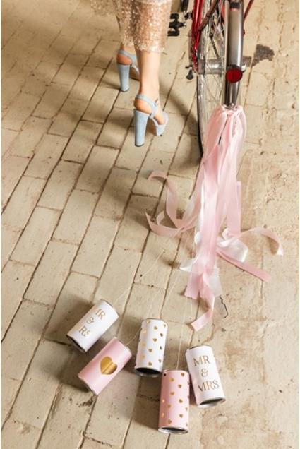 Produktbild Partydeco Hochzeitsdosen Mr & Mrs - Auto-Dekorations-Set