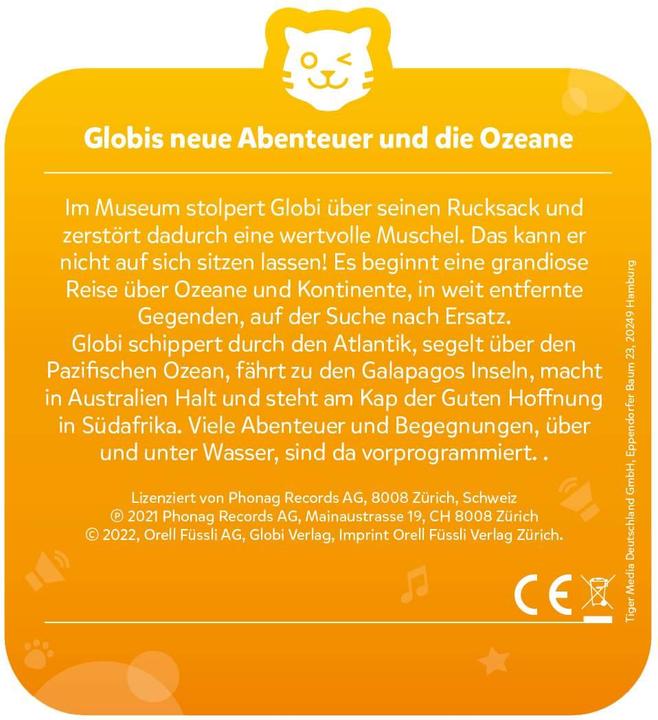 Produktbild Tigermedia tigercard - Globi und die Ozeane