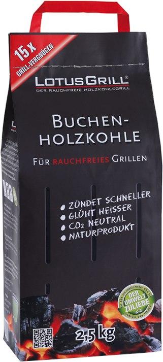 Actual product image LotusGrill Beech charcoal (2.50 kg)