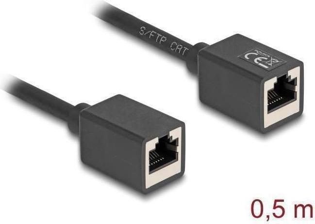 Immagine prodotto Delock Cavo di estensione della rete che accoppia la presa RJ45 a R (S/FTP, CAT6a, 0.50 m)