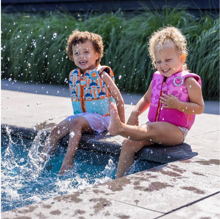 Actual product image Swim Essentials Lifejacket 4-6 years Leopard Pink (One size, 18-30 kg)
