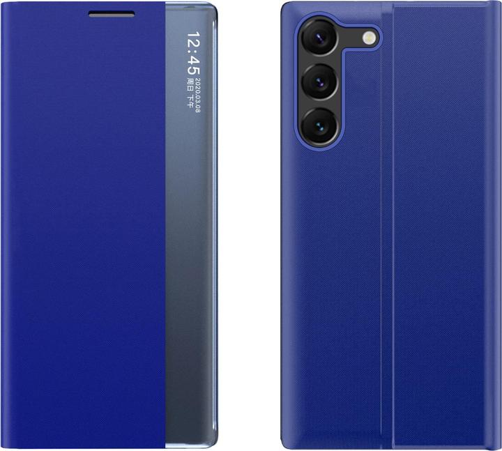 Actual product image Hurtel New Sleep View case with flap - blue (Samsung Galaxy S24+)