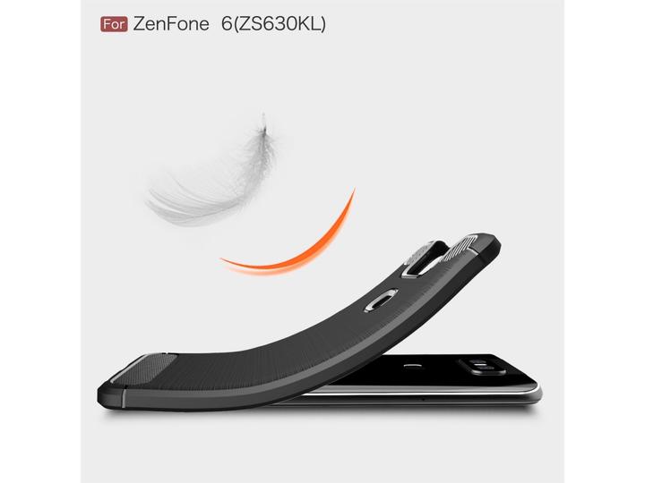 Produktbild Screenguard Asus ZenFone 6 Hülle Carbon Brushed Soft TPU (Asus Zenfone 6)