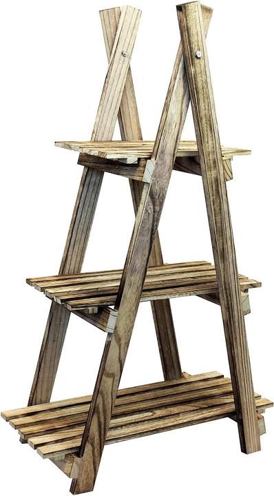 Produktbild Mojawo Holz Blumenetagere 3 Ablagen Pflanzenregal Blumentreppe