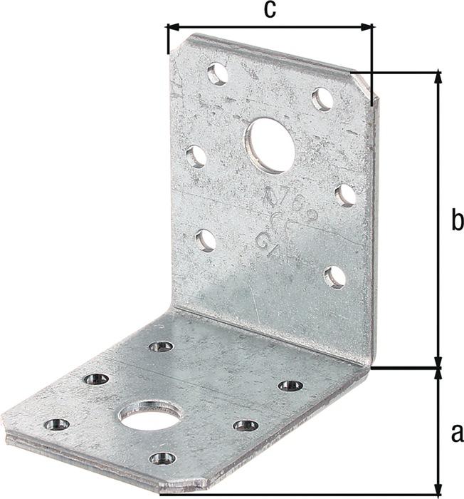Produktbild Alberts Winkelverbinder 50 x 50 x 35 mm, sendzimirverzinkt, 1 Stck (Winkelverbinder, 1 Stk.)
