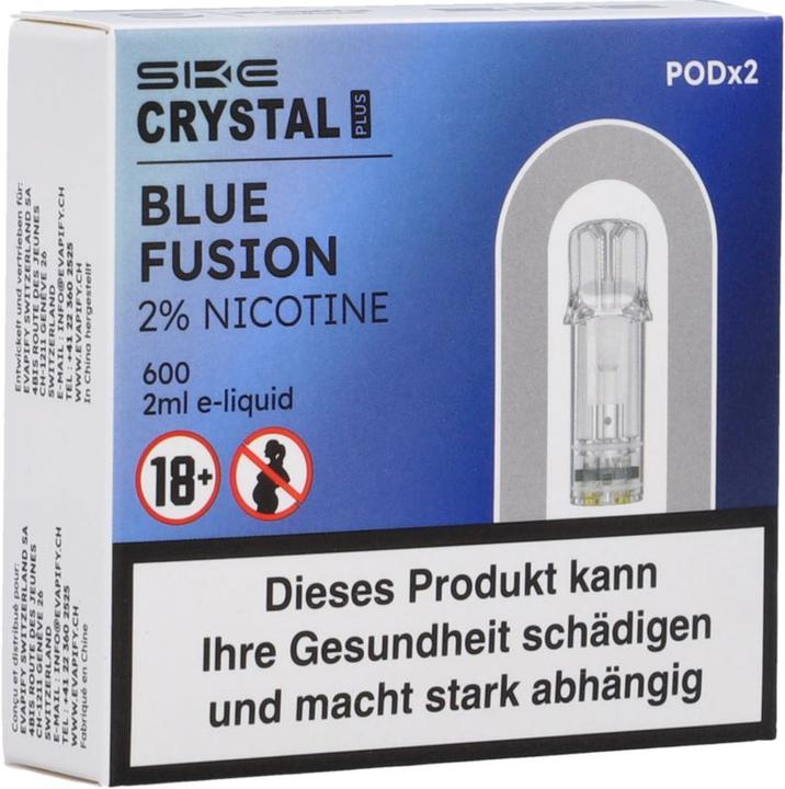 Actual product image SKE Crystal Plus Blue Fusion - E-Pod refill - 2 pcs. à 2 ml