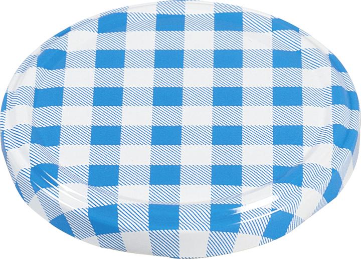 Immagine prodotto No Name Coperchio Twist-off a prova di sterilizzazione Ø82mm blu/bianco a scacchi (10 pz., 1 l)