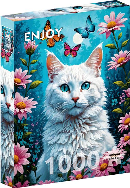 Actual product image Enjoy Puzzle Puzzle 1000 pieces - White Cat (1000 pieces)