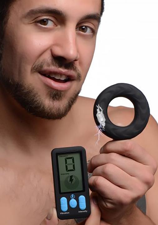 Produktbild Zeus Electrosex 5X E-Stim Pro Silicone Vibrating Cock Ring + Remote (7.60 cm)