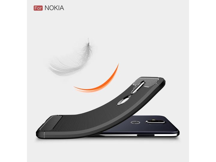 Immagine prodotto Screenguard Nokia 8.1 Cover Carbon Brushed Soft TPU (Nokia 8.1)