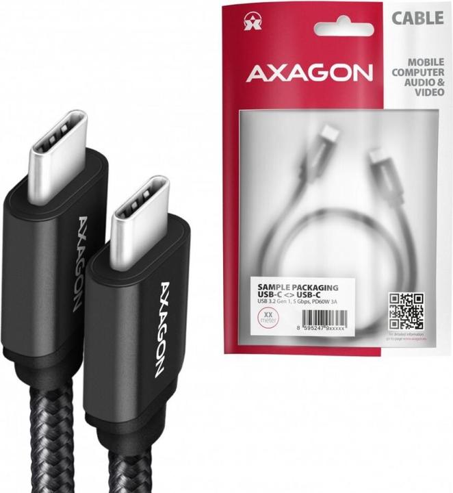 Actual product image Axagon USB C – USB C (2 m, USB 3.2 Gen 1)