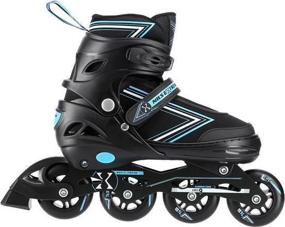 Produktbild Nils Rollschuhe/Hockeyskates Extreme NH11912 schwarz-blau - PU70 mm/82A (S 31-34) (33)