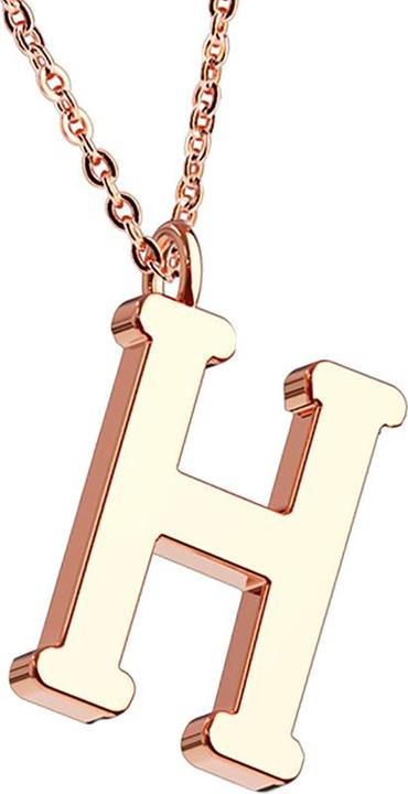 Produktbild Star Piercing Kette rosegold Anhänger Buchstabe H (ohne Messing, Chirurgenstahl 316L)
