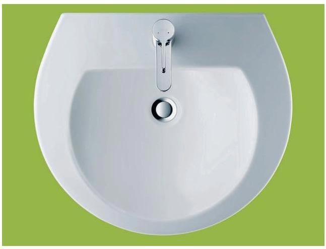 Duravit Waschtisch DARLING NEW m ÜL HLB 1 Hahnloch 550x480mm weiss (480 mm, 550 mm)