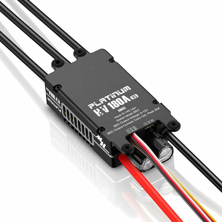Actual product image Hobbywing Platinum Pro 180A HV regulator V5 6-14s, 10 A BEC