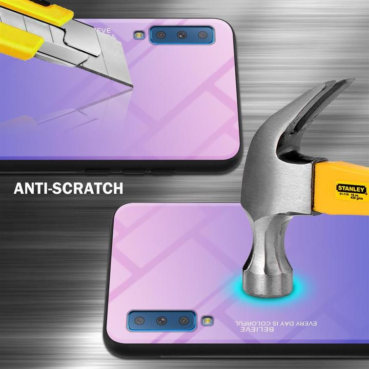 Image du produit Cadorabo Couverture en verre TPU 2 couleurs (Samsung Galaxy A7 (2018))