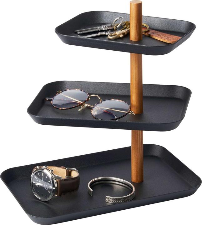 Actual product image Yamazaki 3-stöckiger Schmuckständer mit drehbaren Ablagen RIN