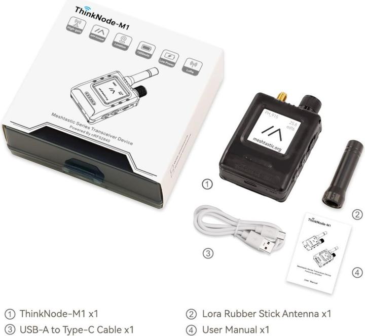Actual product image Elecrow ThinkNode M1 Meshtastic mit GPS und ePaper Display
