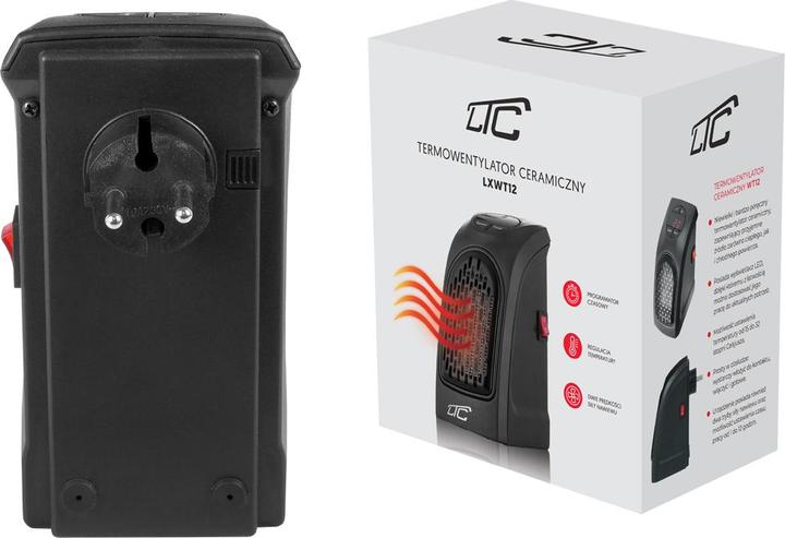 Image du produit Lasmex Chauffage noir LTC 400W/230V avec élément chauffant en céramique (400 W)