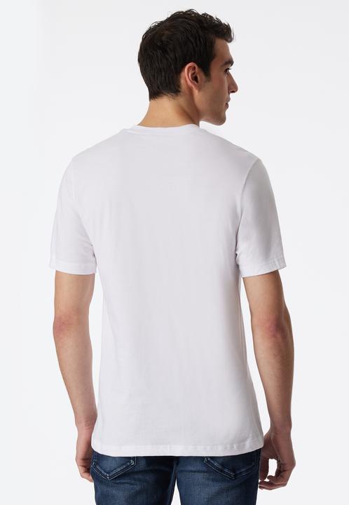 Image du produit Schiesser Lot de 2 t-shirts américains pour hommes avec col en V, 100% coton (S)