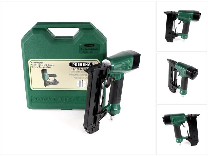 Produktbild Prebena Druckluftnagler 2P-J/ES 40 COMBI 5 bis 7 Bar - im Transportkoffer