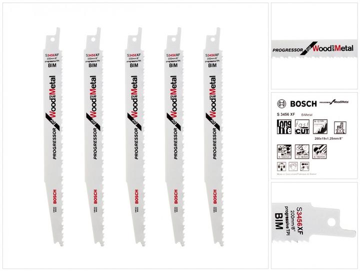 Actual product image Bosch Professional Zubehör Sabre saw blade S 3456 XF, Progressor for Wood and Metal, pack of 5