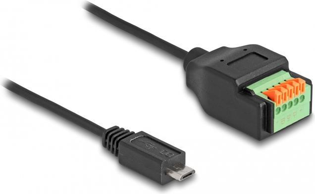 Image du produit Delock Câble USB 2.0 type micro-B mâle vers bornier Ad (0.15 m, USB 2.0)