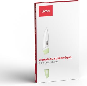 Actual product image Livoo 3 ceramic knives (11.80 cm)