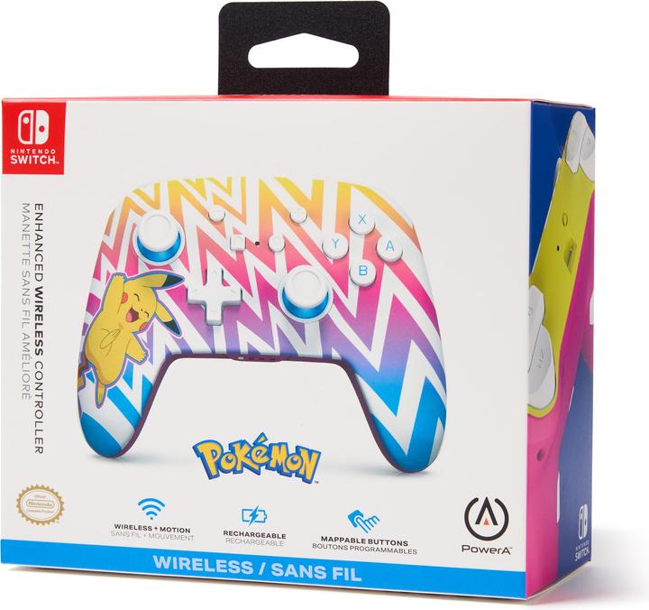 Produktbild PowerA Enhanced Wireless Controller Vibrant Pikachu (Switch, Switch Lite, Switch OLED)