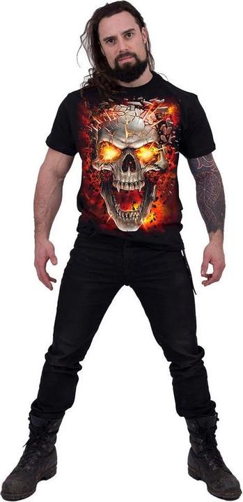 Actual product image Spiral Unisex Adult Skull Blast Short-Sleeved T-Shirt (L)