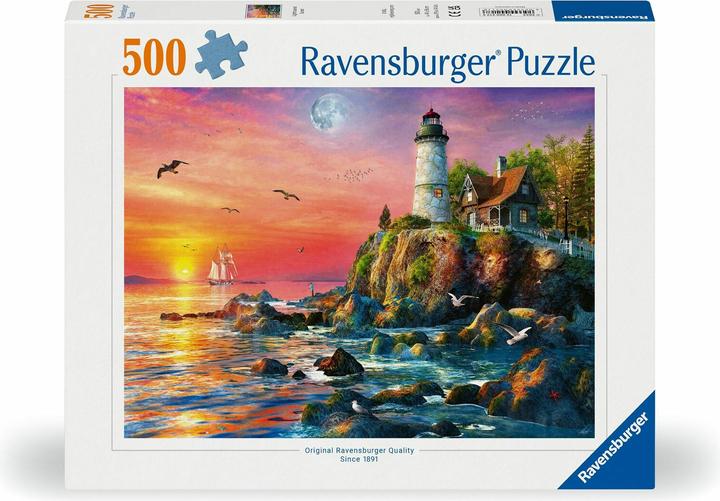 Produktbild Ravensburger Leuchtturm am Abend (500 Teile)