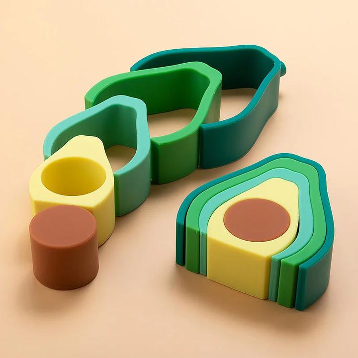Produktbild Activity Board Silikon Stacking Spielzeug Baby Bauklötze Obst Design Soft Block Gummi Zahnen