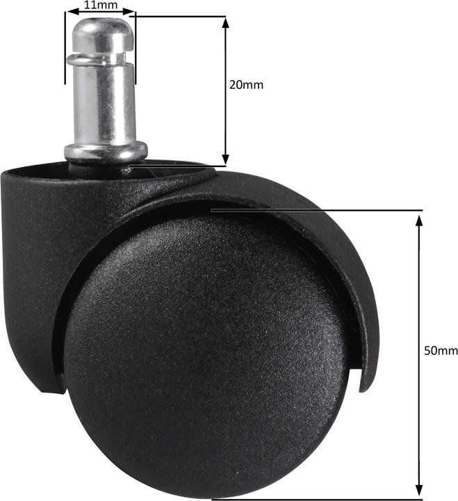 Actual product image FineBuy Set of 5 castors for office chair