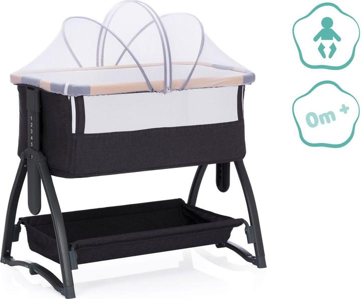 Fillikid Beistellbett Scandic grau melange