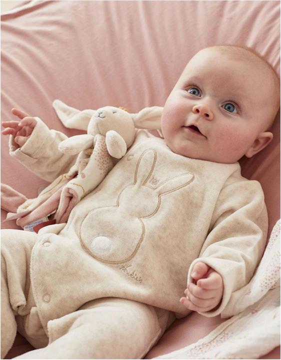 Immagine prodotto Noukies Tuta in velluto con coniglio beige taglia 80 (80)
