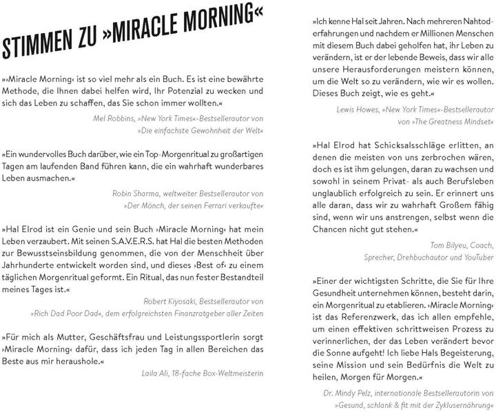 Actual product image Miracle Morning (German, Hal Elrod, Jochen Lehner, Robert T. Kiyosaki, 2023)