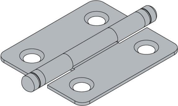 Produktbild Hettich Zierscharnier, vermessingt 40x35 mm, 2 St.