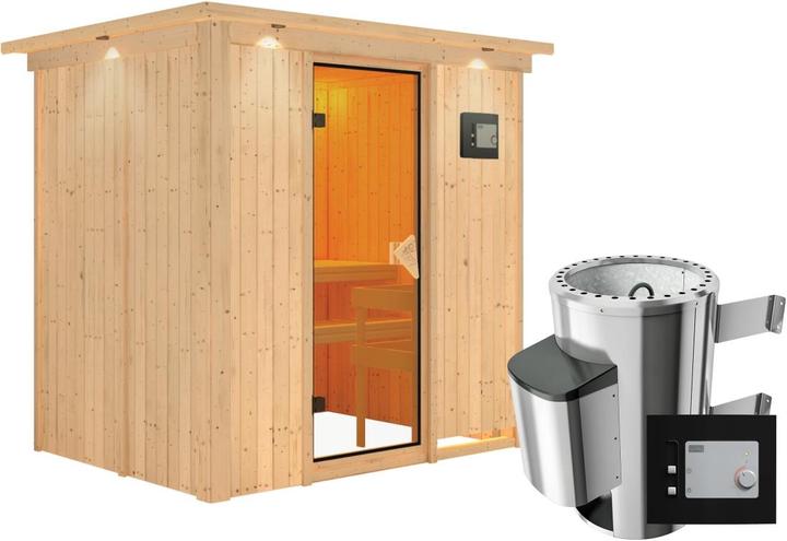 Produktbild Karibu Fanja mit Dachkranz (Plug & Play 3,6 KW externe Steuerung)