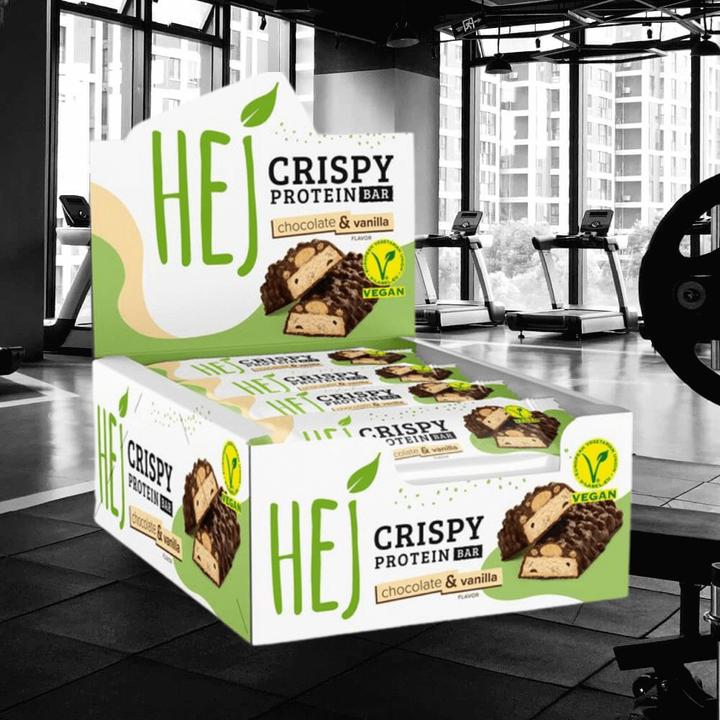Produktbild HEJ Nutrition HEJ Crispy Vegan Protein Bar (Schokolade & Vanille, 12 Stk., 614 g)