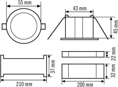 Image du produit Esylux Luminaire de secours à LED ELH O LED SC FM blanc