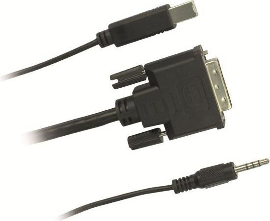 Produktbild Intertech KVM KVM-AS-41DA 4x DVI-I 8x 3pol 3,5mm Klinke 2x USB