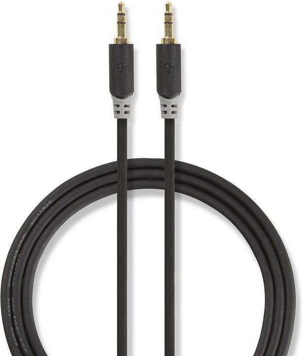 Immagine prodotto Nedis Cavo audio con spina jack stereo da 3,5 mm (0.50 m, Connettore da 3,5 mm (AUX))