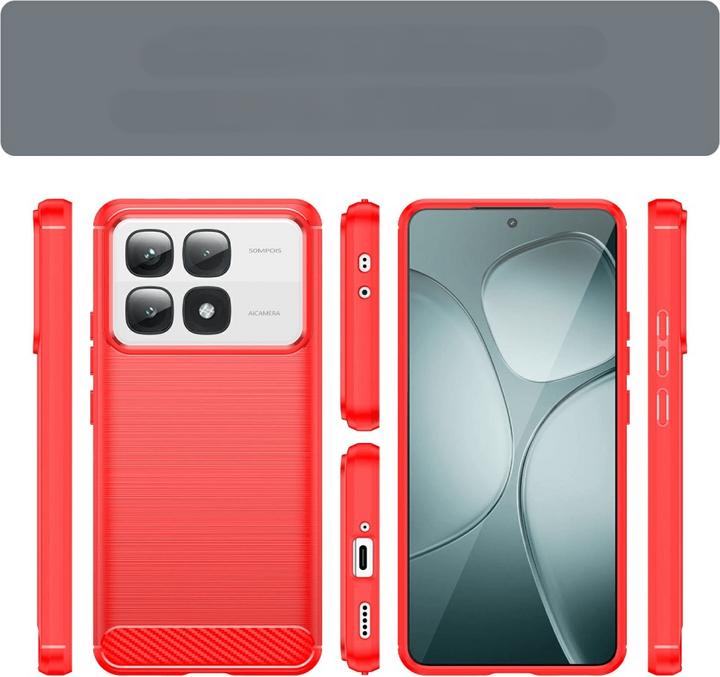 Actual product image Cover-Discount Xiaomi 14T Pro - Metal Carbon Look Cover (Xiaomi 14T Pro)